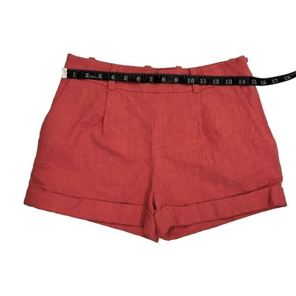 Diane Von Furstenberg Chino Style Shorts Deep Pink Mid-Rise Sz Small The Gillian - Picture 8 of 13